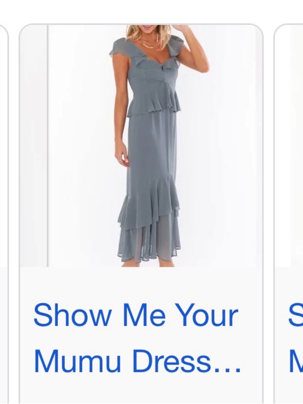 Show Me Your Mumu Sage Green Ruffle Maxi Dress